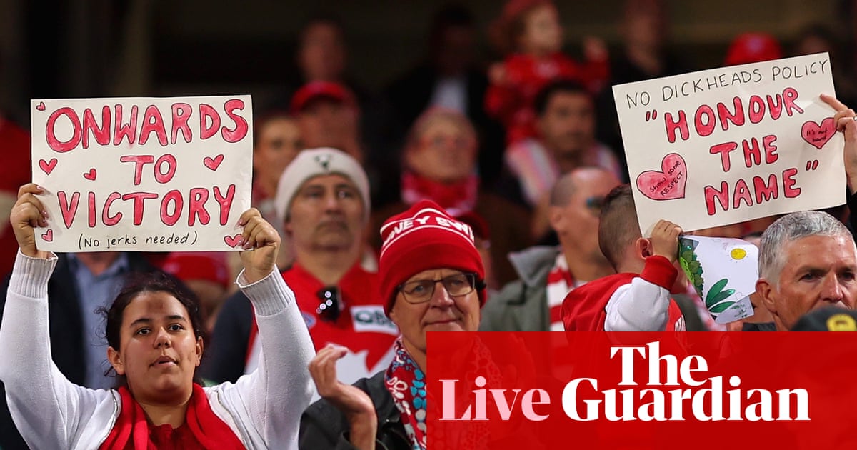 Australia news live: Police investigating allegation linked to Sydney Swans travel to NSW to interview four people